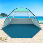 COMMOUDS Beach Tent Sun Shade for 3/4-5/6-7/8-10 Person, UPF 50+ Beach Sun Shelter Canopy Tent, Lightweight, Easy Set Up and Carry