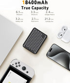 Genovega 12v 18400mAh Power Bank High Capacity Fast Charge Battery Pack Type-C Input，USB DC Type-C Output for Graphene Heated Jackets Vests Hoodies Digital Display for Wulcea VERGOO