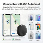 Air Tracker Tags-4 Pack, Bluetooth Tracker with Sound, Compatible with Google’s Find Hub (Android) and Apple Find My (iOS), for Keys, Wallets, Luggage, Pets, No Subscription (Black)