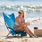 KingCamp Low Beach Chairs, Portable Folding Chair for Adults Extra Wide Ergonomic High Back Seat 300lbs Heavy Duty Lightweight Oversized Gear with Carry Bag for Outdoor Lawn Camping Picnic