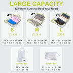 Cipway Compression Packing Cubes, Ultralight Luggage Organizer Bags with Laundry Bags and Clear Toiletries Bag,Travel Essentials for Carry on Suitcase (6 Piece,White)