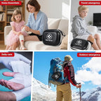 Small First Aid Kit - 185 Pieces Waterproof Emergency Kit for Home, Car, Travel, Camping, Hiking & Outdoor - Portable Hard Case Survival Kit with Premium Supplies(Black/White)