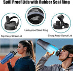 32oz Water Bottle Insulated with Straw,Leak Proof Water Bottles，Mens Water Bottle Stainless Steel for Gym,Hiking,Travel，Sport,1 Liter,Bpa free