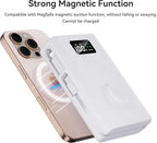 pzoz 20000mAh Portable Power Bank Powerbank Battery Pack with Apple Watch Magnetic Wireless Charger,USB Type C PD Fast Charging Cable Travel High Capacity Compatible iWatch iPhone 17 16 15 (White)