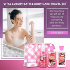 Bath and Body Gift Set, Cotton Candy Scented, 3-Piece Travel Size Collection, Shower Gel, Body Lotion, Body Mist, 3 Fl Oz Each (Cotton Candy)