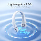 JISULIFE Portable Neck Fan, Hands-Free Bladeless, 5 Speeds, 4000 mAh Battery Operated Wearable Personal Fan, Twistable, Rechargeable, Gift for Women Men-Grey