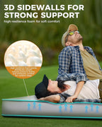 KingCamp 6" Thick Self-Inflating Camping Sleeping Pad, 4-Season Outdoor Sleeping Mat, Waterproof & Durable, Fast Inflation, Ideal for Camping, Hiking, Car, Tent