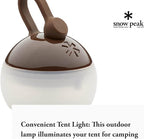Snow Peak Hozuki Mini Lantern, Compact, Bright, Portable, Camping Light, Brown