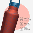Corkcicle Sport Canteen - Keeps Beverages Cold 25 Hours - Triple Insulated Stainless Steel - Screw-On Lid - Reusable Bottle - Summer Drinkware Gift - Keeps Drinks Ice Cold - 20 oz - Spider-Man