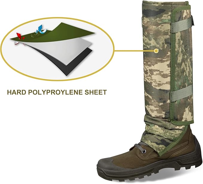 Skiguard Snake Guard Gaiters - Waterproof Chaps for Lower Legs, Bite Proof Guardz, Adjustable Size