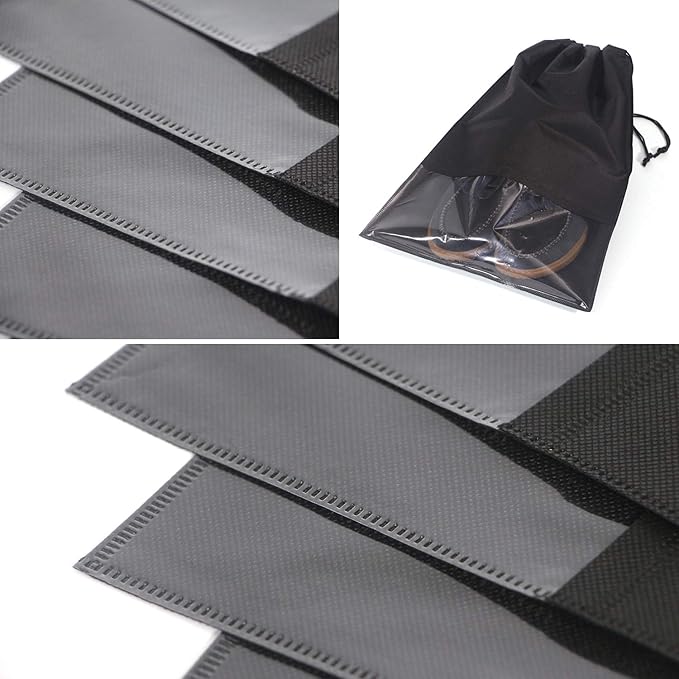 24PCS Travel Shoe Bags Non-Woven with Rope for Men and Women Large Shoes Storage Packing Pouch Organizers