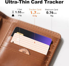 [Apple MFi Certified] Wallet Tracker Card with Apple Find My (iOS Only) Rechargeable Air Tracker Tags Bluetooth Wallet Finder IP68 Waterproof GPS Tracker Item Finder for Keys, Bags, Passport Pink