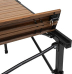 ALPS Mountaineering Overlanding Table, Aluminum Roll-Top with Wood-Look, Adjustable Height