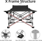 Fragess Foldable Camping Cots for Adults, 28" Extra Wide Cot with Removable Mattress, 600LBS Max Load, Sleeping Cots for Camping Outdoor/Office, Guest (Azure)