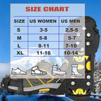 Ice Cleats for Shoes and Boots, Ice Snow Traction Cleats Grippers, Non Slip Shoe Ice Grippers,10 Steel Rubber Spikes Crampons Anti Easy Slip Studs Crampons Slip-on Stretch Footwear