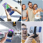 [2 Pack] Small Portable Charger for iPhone,Upgraded 5000mAh PD Fast Charging Power Bank, LCD Display Cute Mini Battery Pack Compatible with iPhone 14/14 Pro Max/13/13 Pro/12 Pro/11/XR/X/8,Blue+Purple