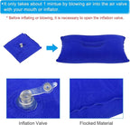 PATIKIL Inflatable Pillow, 2 Pack Squared Ultralight Camping Travel Pillow Desk Rest Neck Support for Hiking Backpacking Office, Dark Blue