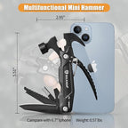 Gifts for men,Multitool Hammer 15 in 1 Camping Accessories Survival Gear,Christmas Stocking Stuffers Unique Brithday Gift Ideas
