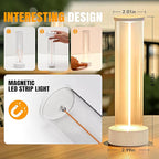 Indoor Outdoor Cordless Table Lamp,Rechargeable Battery Powered Lamp 3-Mode Touch Dimmable,IP54 Waterproof Portable Lamp for Bedside Reading,Patio Grill,Gazebo Party,Camping Tent (White)