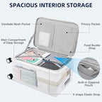 Hard Shell Suitcases 24 Inch Check in Luggage with Spinner Wheels Cup Holder, Lightweight Top Opening Expandable Luggage Hard Case Rolling Medium Checked Suitcase with Lock, White