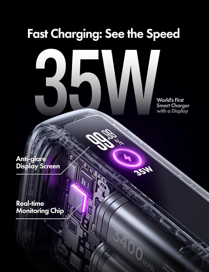 LISEN [Practical＆Lazy Design] 3 in 1 Travel Essentials Power Bank，7000mAh 35W Fast Charging with Wall Plug and Build-in Cable for iPhone 17 16 15 Pro Max Plus,Samsung Galaxy,iPad,Android，Pearl White