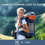 AIRSPIRIT Inflatable Camping Pillow Ultralight Adjustable Firmness, TPU Travel Pillow for Neck & Lumbar Support, Hiking, Backpacking, Airplane, Car Travel & Beach with Removable Washable Cover (Blue)