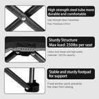 Northroad Outdoor Camping Chair Set of 3,Folding Padded Camp Chair w/1 Sofa,2 Single Chairs,Collapsible Conversation Set for Family Patio, Beach (Black)