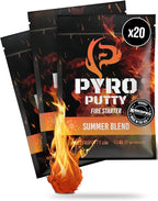 Phone Skope Pyro Putty: Single Use Waterproof Survival Fire Starter, 20 or 50 ct Foil Packs, Easy Tear, Easy Ignite, Fire Starters for Campfires