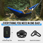 Grassman Camping Hammock Double & Single Portable Hammock with Tree Straps, Lightweight Nylon Parachute Hammocks Camping Accessories Gear for Indoor Outdoor Backpacking, Travel, Hiking, Beach