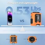 Portable Waist Fan, 4 Speeds 13000RPM Strong Airflow, Clip On Belt & Rechargeable, Battery Operated 24Hrs, Power Bank, Hands-Free Personal Shirt Fan for Outdoor Jobsite Camping Travel