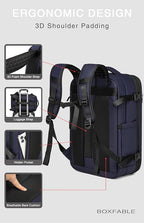 Vacuum Seal Travel Backpack 45L with Pump - Expandable Air Compression System, Water-Resistant Business TSA Lock, Laptop Backpack, Carry-On Suitcase Luggage, Gifts for Men