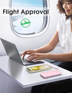 TG90° 10000mAh External Battery Pack with Built-in AC Wall Plug, Compact Cell Phone Portable Charger with Cables Power Bank Compatible with iPhone and Android Devices