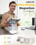 25W Magnetic Wireless Charger for iPhone 17/16, Qi2 Fast Charging Pad for iPhone 17/16/15/14/13/12 Series for AirPods, Strong Magnet, Ultra-Thin &Portable Charger Mat for Desk & Bedside (Ivory, 2Pack)