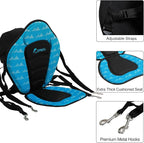 UPWELL Universal Kayak Seat with Detachable Storage Bag & 4 Adjustable Strap, Paddle Board Seat with Memory Foam Padded and Backrest for Kayak, Canoe, Sup