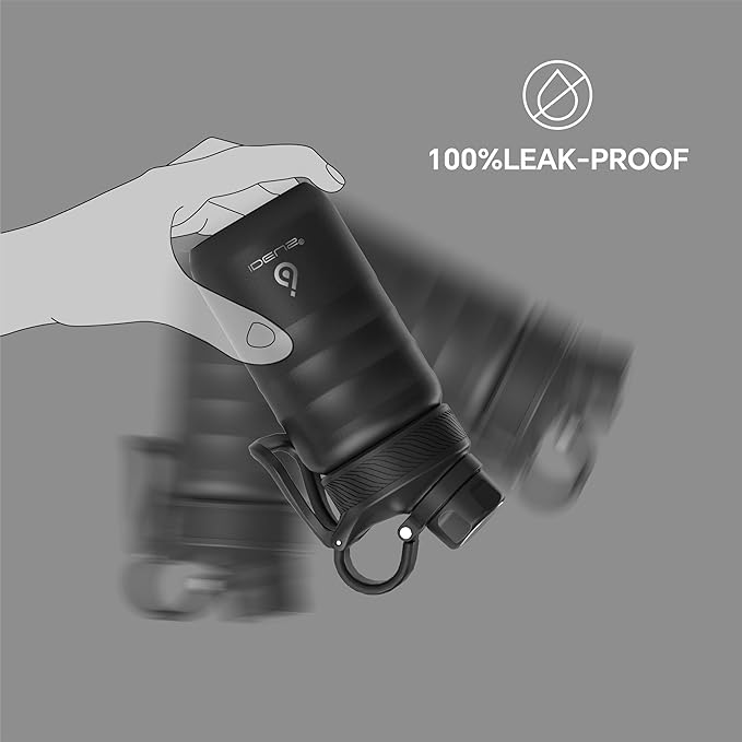 IDEUS Insulated Water Bottle 12oz, Stainless Steel Insulated Water Bottle For School, Insulated Bottles With Straws Leakproof, Vacuum Double Wall Water Bottles For Boys And Girls With 2 Lids, BPA Free