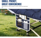 YELLOW JACKET Camping Cot with Mattress for Adults, Folding Sleeping Cot 600lbs Max Load, Portable Camping Cot with Carry Bag, 28" Wide Cot for Camping, Home,Office,Travel (Blue)