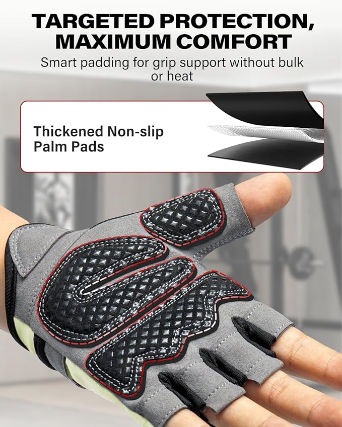 VINSGUIR Workout Gloves for Men and Women, Weight Lifting Gloves with Excellent Grip, Lightweight Gym Gloves for Weightlifting, Cycling, Exercise, Crosstraining, Pull ups, Fitness, Climbing and Rowing