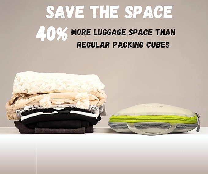 6 Set/3 Set Ultralight Compression Packing Cubes, Suitcase and Backpack Travel Organizer Bags