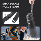 Enerbone 24 oz Insulated Water Bottle, Stainless Steel Bottle with Carrying Strap, Double-Wall Vacuum Insulation Design, Leakproof Sports Bottle with Straw, Keep Drinks Cold or Hot for Hours