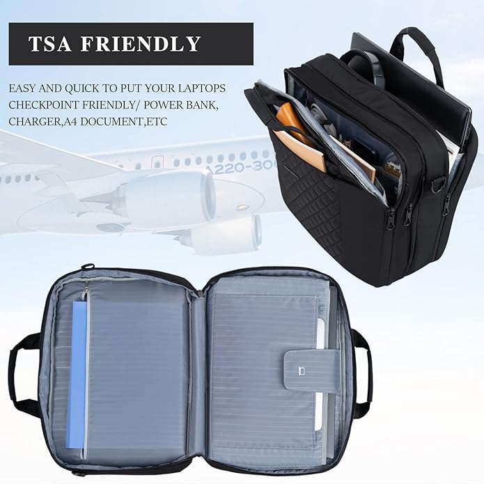 KROSER Laptop Bag 15.6 Inch Briefcase Shoulder Bag Water Repellent Laptop Bag Bussiness Carrying Handbag