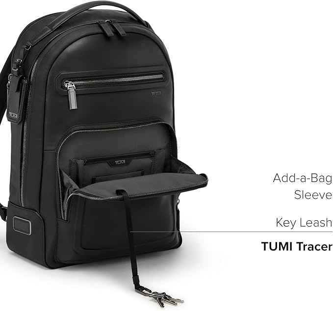 TUMI - Harrison Warren Backpack - 15-Inch Laptop Backpack - Stylish Women's & Men's Backpack for Travel & Business - Black Bombe