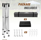 EAGLE PEAK 8x8 Slant Leg Pop-up Canopy Tent Easy One Person Setup Instant Outdoor Beach Canopy Folding Portable Sports Shelter 8x8 Base 6x6 Top (Black)