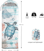 HOSIMA Cartoon Axolotl Sleeping Bags for Kids 10-12,Blue Cartoon Kids Sleeping Bags for Girls Boys,Compact Sleeping Bag for Camping Essentials and Hiking.