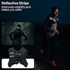 Weighted Vest 6 8 12 16 20lb with Reflective Stripe Adjustable Rucking Vest for Men Women Kid for Walking Running