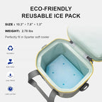 Portable Soft Cooler 12 Cans, IP68 Tizip Leak-Proof Zipper for Camping, Fishing, Beach, Outdoors Insulated Ice Chest with Reusable Ice Pack