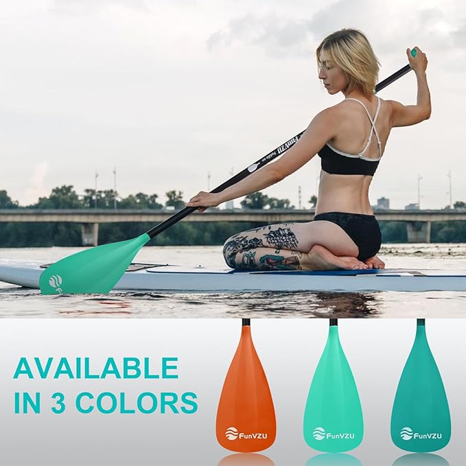SUP Paddle, Stand Up Paddle Board Paddle Lightweight Adjustable 4-Piece Aluminium Kayak Paddles, Unique Lock Design Floating Alloy Shaft Paddle for Paddle Board
