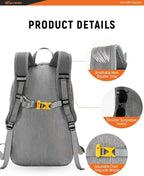 SKYSPER Foldable Small Backpack – 20L Lightweight Hiking Daypack with Chest Belt Packable Travel Rucksack for Women Men