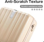 Hanke 14 Inch Underseat Carry On Luggage with Wheels Hard Shell Suitcases Carry On Bag Lightweight Small Mini Suitcase Travel Luggage for Travel Christmas Gifts for Birthday（Cuba Sand）