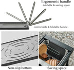 Naturehike Camping Frying Pans Nonstick With Folding Handle, Square Portable Grill Pan for Cooking, Cookware Lightweight Skillet for Indoor & Outdoor Grilling, Backpacking Picnic Hiking(7.7*8.9 inch)