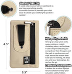 RFID Hidden Clip Stash Money Belt - Ultra Thin Anti-Theft Travel Pouch with Credit Card Slots for Women/Men, Perfect for International Travel, Daily Commute & Outdoor Activities (Dark Grey)